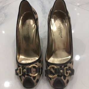 Dolce and Gabbana Leopard Print Heels size 36.5